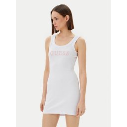 Guess Ежедневна рокля V5GK06 K8RT2 Бял Slim Fit