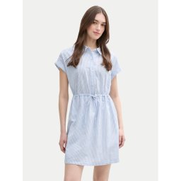 Tom Tailor Denim Рокля тип риза 1045766 Син Regular Fit