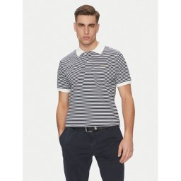 Lacoste Тениска с яка и копчета PH9753 Тъмносин Classic Fit