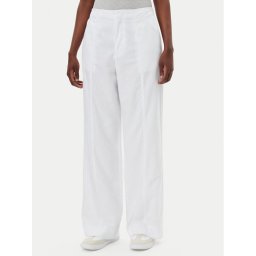Calvin Klein Jeans Текстилни панталони J20J225340 Бял Relaxed Fit