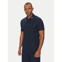 Lacoste Тениска с яка и копчета DH2341 Тъмносин Regular Fit