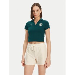 Puma Тениска с яка и копчета Harry Potter 630097 Зелен Regular Fit