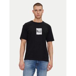 HUGO Тишърт Darthy 50537535 Черен Relaxed Fit