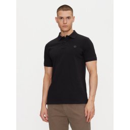 Timberland Тениска с яка и копчета TB0A6VDP Черен Regular Fit