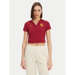 Puma Тениска с яка и копчета Harry Potter 630097 Червен Regular Fit