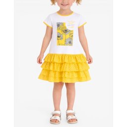 CHICCO Girls Dress White/Yellow