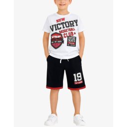 CHICCO Boys Shorts And Tee Set White/Black