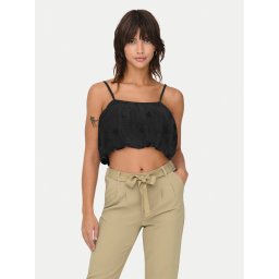 ONLY топ Lou 15342566 Черен Cropped Fit