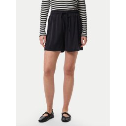 Pieces Шорти от плат Anora 17148783 Черен Regular Fit