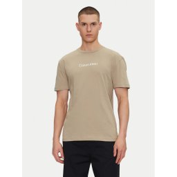 Calvin Klein Тишърт Hero K10K111346 Бежов Regular Fit