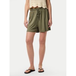 Pieces Шорти от плат Anora 17148783 Зелен Regular Fit