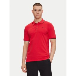 HUGO Тениска с яка и копчета Dinoso222 50467344 Червен Slim Fit