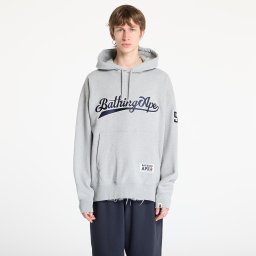 Суитшърт A BATHING APE Baseball Logo Relaxed Fit Pullover Hoodie UNISEX Gray L