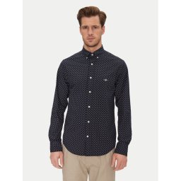 Gant Риза 3250056 Тъмносин Regular Fit