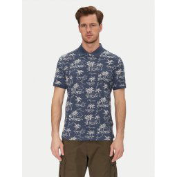 Gant Тениска с яка и копчета 2014058 Тъмносин Regular Fit