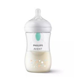 Бебешка бутилка с вентилационен отвор и декорация с мече Philips Avent Natural Response SCY673/82
