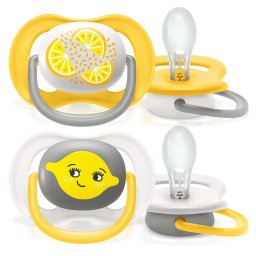 Залъгалка Philips Avent ultra air 6-18 м., лимони, 2 броя SCF080/18