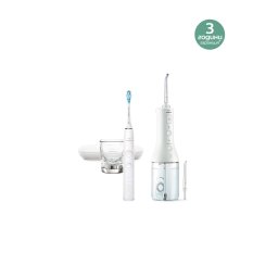 Електрическа звукова четка за зъби и преносим зъбен душ Philips Sonicare DiamondClean 9000 HX3866/41, бяло