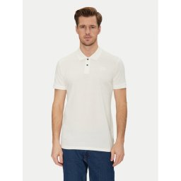 Blend Тениска с яка и копчета 20717857 Бял Regular Fit