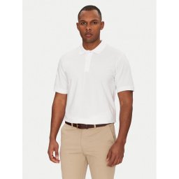 Jack & Jones Тениска с яка и копчета Jaxon 12268227 Бял Regular Fit