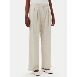 Gap Текстилни панталони 713998-03 Бежов Wide Leg