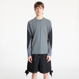 Тениска Reebok Longsleeve Run Tee UNISEX Grey 3/ Washed Black XL