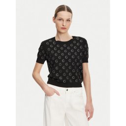 Guess Пуловер W5GR05 Z3D60 Черен Regular Fit