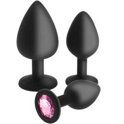 Комплект анални разширители Butt Plug "BLACKED SHARE" 3 броя