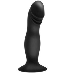 Лепяща се пенис отливка - дилдо от медицински силикон "MICRON BLACK" 15 см