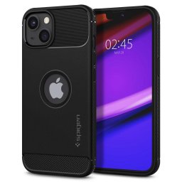 Силиконов калъф кейс Spigen Rugged Armor за iPhone 13 Mini, Matte Black