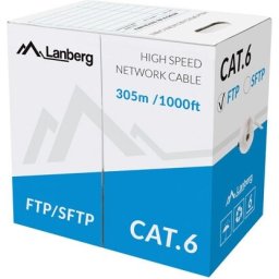 Кабел Lanberg Lan Cable FTP Cat.5e 305m Solid CU CPR Fluke Passed Grey