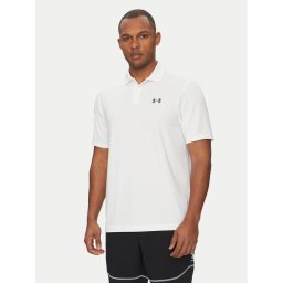 Under Armour Тениска с яка и копчета Matchplay 1377374 Бял Regular Fit
