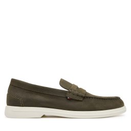 Мокасини Tommy Hilfiger Nubuck P Loafer FM0FM05350 Каки