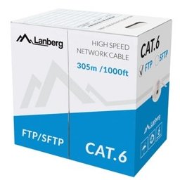 Kабел Lanberg LCF6-11CU-0305-S, FTP, Cat6, 305m, сив