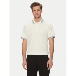 Blend Тениска с яка и копчета 20717916 Бял Regular Fit