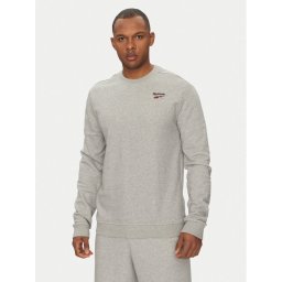 Reebok Суитшърт Logo Crew 100221789 Сив Regular Fit