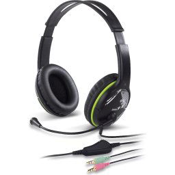Genius слушалки с микрофон Headset HS-400A - 3.5 mm, Mic, Black/Green