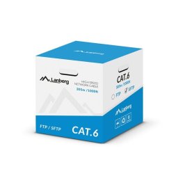 Lanberg LAN cable CAT.6 sftp 305m solid cu grey cpr + fluke passed