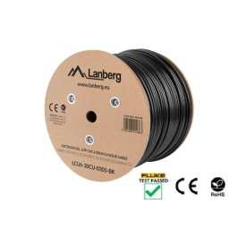 Lanberg LAN cable CAT.6 utp 305m solid outdoor gel-filled cu black fluke pa