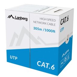 Lanberg LAN cable UTP CAT.6 305m solid CCA, grey