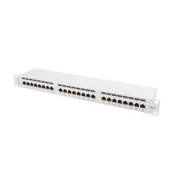 Lanberg patch panel 24 port 1U CAT.6 shielded, grey