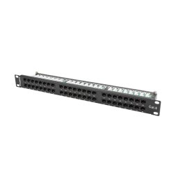 Lanberg patch panel 48 port 1U CAT.6, black