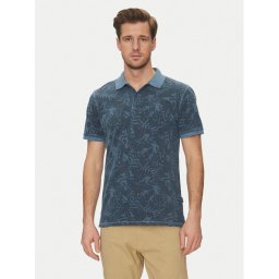 Blend Тениска с яка и копчета 20718251 Син Regular Fit