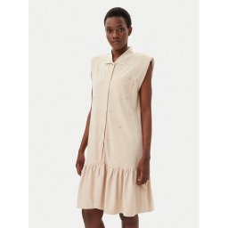 Liu Jo Sport Рокля тип риза TA5191 J5942 Бежов Regular Fit