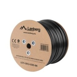 Kабел Lanberg, FTP, Cat5e, 305m, черен