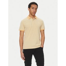 Blend Тениска с яка и копчета 20718252 Оранжев Regular Fit