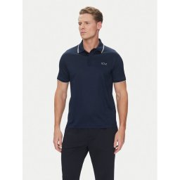 Paul&Shark Тениска с яка и копчета 25411301 Тъмносин Regular Fit