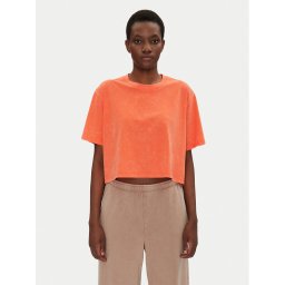 Under Armour Тишърт Rival Wash 1389724 Оранжев Loose Fit