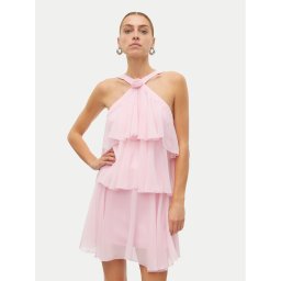Vero Moda Коктейлна рокля Felicia 10329767 Розов Regular Fit