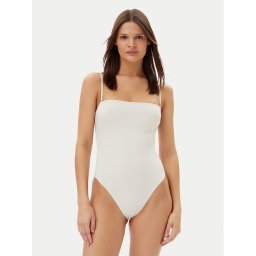 Calvin Klein Swimwear Бански костюм KW0KW02709 Бежов